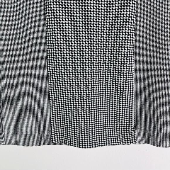 Alfani black white houndstooth knit stretch preppy academia office skirt 8 - Picture 3 of 6